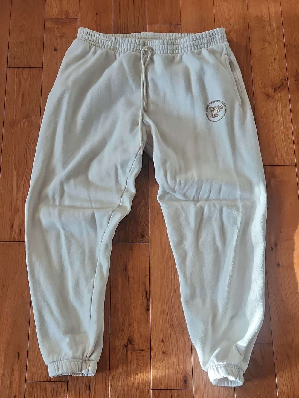PINK Victoria's Secret Light Cream Jogger Sweatpants with Logo